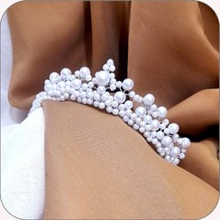 تصویر نیم تاج دخترونه تمام مروارید جذاب 