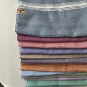 تصویر حوله دست‌بافت پنبه ای پنبه ناز | لطیف، سبک و جذب آب بالا 