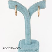 تصویر گوشواره حلقه ای ساده بدون نگین ژوپینگ اصل 