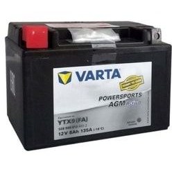 تصویر باتری باطری موتور سیکلت فعال Ytx9 Fa Agm Varta 