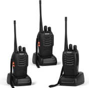 تصویر Ansoko Walkie Talkies قابل شارژ طولانی مدت دو کانال پرتوی 16 کانال با شارژر باتری Earpiece (3 بسته) Ansoko Walkie Talkies Rechargeable Long Range Two Way Radios 16-Channel with Earpiece Battery n Charger (3 Pack) Black-3 Pack