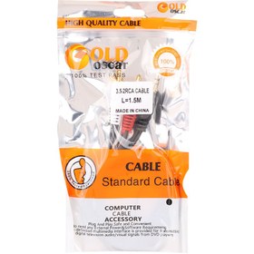 تصویر کابل 1 به 2 صدا Gold Oscar RCA 1.5m Gold Oscar RCA 1.5m Audio Cable