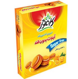 تصویر آبنبات کامور بدون قند پرتقالی(رژیمی،ضد دیابت) 