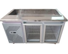 تصویر تاپینگ پیتزا درب شیشه ای سایز ۱۵۰ 