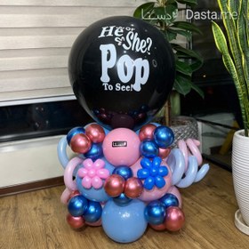 تصویر بادکنک تعیین جنسیت رومیزی با بادکنک پاستیلی 