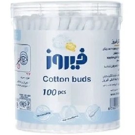 تصویر گوش پاک کن کودک فیروز بسته 100 عددی Cotton Buds 100 Firooz