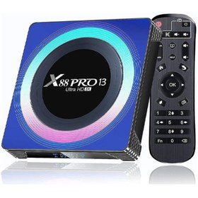 تصویر اندروید باکس X88 PRO 13 BLUE ACR SET TOP BOX 4GB 32GB 