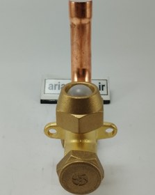 تصویر شیر سرویس کولر کله کج 90° درجه سایز 3/4 اینچ درجه یک Cooler service valve