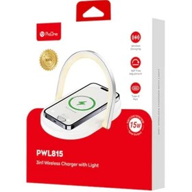 تصویر شارژر وایرلس سه کاره 15W پرووان PROONE مدل PWL815 ا PROONE Wireless charger 15W model PWL815 PROONE Wireless charger 15W model PWL815