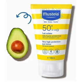 تصویر لوسیون ضد آفتاب با محافظت بسیار بالا Spf 50 100 میلی لیتر برند Mustela(موستلا) به رنگ در دسته ضد آفتاب 