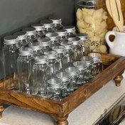 تصویر پک ۲۴ عددی جا ادویه با لیبل ضد آب و رایزر چوبی 