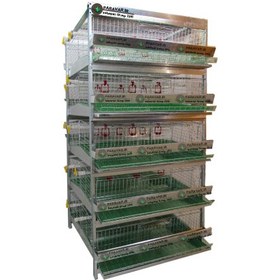 تصویر قفس بلدرچین ۵ طبقه اقتصادی سبز توس 