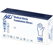 تصویر دستکش نیتریل آبی اچ دی – HD nitrile gloves 