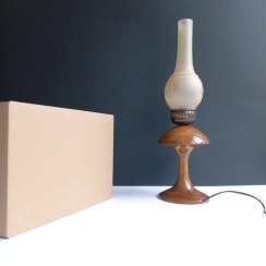 تصویر چراغ گردسوز تزئینی خراطی - چوبی باکیفیت 