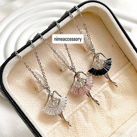 تصویر گردنبند بالرین نگین دار 