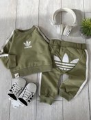 تصویر ست آدیداس سبز زیتونی نوزادی 