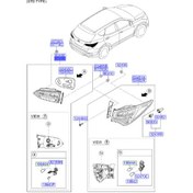تصویر چراغ خطر عقب صندوق راست سانتافه هیوندای 924062W500 