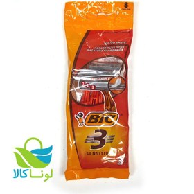 تصویر خود تراش 3 لبه بیک مناسب پوست های حساس 3 عددی(فروش عمده) Bic