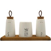 تصویر ست نمکدان و فلفل پاش سرامیکی نورا 