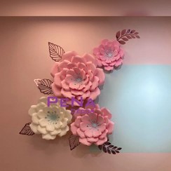 تصویر گل تیفانی کاغذی - 40 سانتی متر / سفید Paper Tiffany Flower