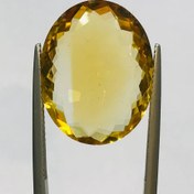 تصویر نگین سیترین طبیعی طلایی سایز ۲۲*۱۸ 