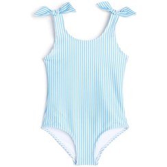 تصویر مایو دخترانه H&M طرح راه راه سایز ۲-۴ سال رنگ آبی 