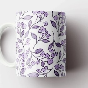 تصویر ماگ سرامیکی طرح گل کیوت و فانتزی کد739 