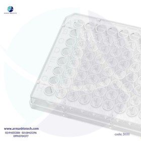 تصویر پلیت کف تخت الایزا 96 خانه یکپارچه برند لب سلکت Assay Microplate,Undetachable - Labselect