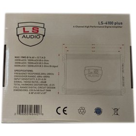 تصویر آمپلی فایر ال اس آدیو مدل LS-4100 Plus LS Audio LS-4100 Plus Car Amplifier