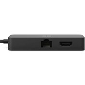 تصویر مبدل USB-C به HDMI / VGA / LAN / USB-C / USB-A مایکروسافت مدل Travel Hub 