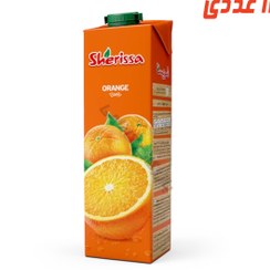 تصویر آبمیوه پاکتی شریسا 1 لیتری با طعم پرتقال - باکس 12 عددی Sherissa 1 liter orange juice packet - box of 12
