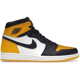 تصویر کتونی جردن وان ساق دار زرد سفید/Jordan 1 Retro High OG Taxi 