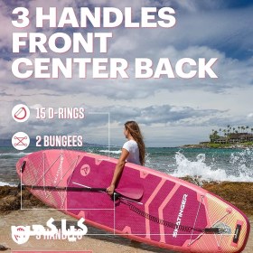 تصویر پدل‌برد Serial برند Skatinger رنگ صورتی 