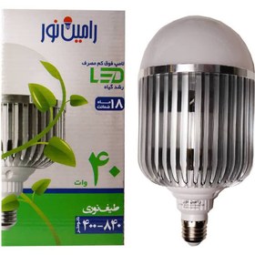 تصویر لامپ رشد گیاه 40 وات رامین نور پایه E27 - A++ / 18 ماه 40 watt plant growth lamp