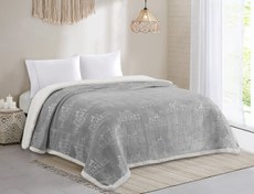 تصویر پتو دونفره تدی با طرح هرمس - سبز سدری 