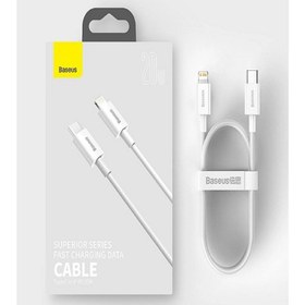 تصویر کابل تبدیل usb-c به لایتنینگ باسئوس مدل CATLYS-01 طول 0.25 متر 