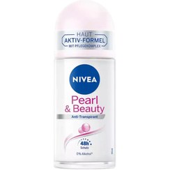 تصویر مام رول دئودورانت زنانه نیوا پرل اند بیوتی 48 ساعته 50 میل Nivea pearl and beauty 48h deodorant for women 50ml