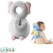 تصویر بالش کوله پشتی محافظ سر کودک مدل فیل 