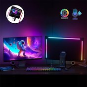 تصویر ریسه نئون فلکسی هوشمند پشت مانیتور مدل FSync-1 با قابلیت سینک تصویر و موزیکال مناسب مانیتور 21 تا 42 اینچ 