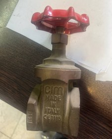 تصویر شیر کشویی برنجی دنده سایز 2" پی ان 20 از جنس 70B, BS5154B بار اصلی GATE VALVE 2" PN 20 THREDED 70B BS5154B