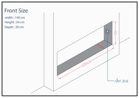 تصویر شومینه برقی LCD طول 140 سانتی متر 140 cm long LCD electric fireplace