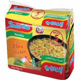 تصویر نودل اندومی مرغ مخصوص بسته 5 عددی INDOMIE مدل Special Chicken Flavour Indomie Noodles Special Chicken Flavor 5×75gr