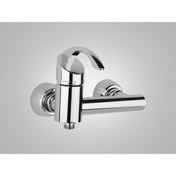 تصویر شیر اهرمی توالت کروم راسان مدل تیتانیوم ا RASSAN Chrome Titanium Shower Mixer RASSAN Chrome Titanium Shower Mixer