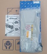 تصویر آفتابگیر راست خاکستری روشن آیینه دار با چراغ دنا پلاس ایساکو 