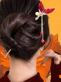 تصویر گیره مو کانزاشی دم وال قرمز 