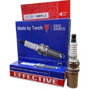 تصویر شمع پژو206 تیپ5- پژو207 فابریکی TORCH اصلی بسته 4 عددی 