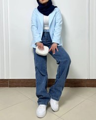 تصویر کت دریا - آبی آسمانی / فری سایز 2 