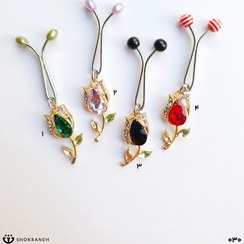 تصویر گیره روسری مهربان آویزدار (030) جنس استیل درجه یک، مهربان با روسری شما