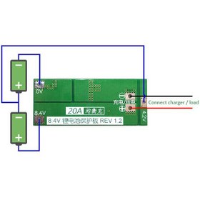 تصویر ماژول محافظ شارژ باتری ۲ سل ۲۰ آمپری 2S20A 