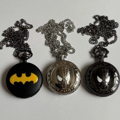 تصویر ساعت جیبی اسپایدرمن و بتمن 